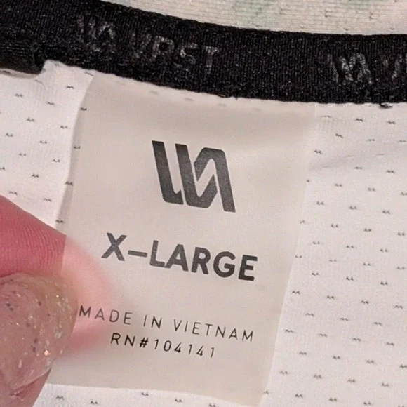 VRST Mens XL Polo Golf Shirt Green Print‎ Collared - Picture 2 of 3